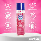 Skins-Juicy-Bubblegum-Blast-Waterbased-Lubricant-130ml|Side-View|"bubblegum-lube-bottle-side-view"