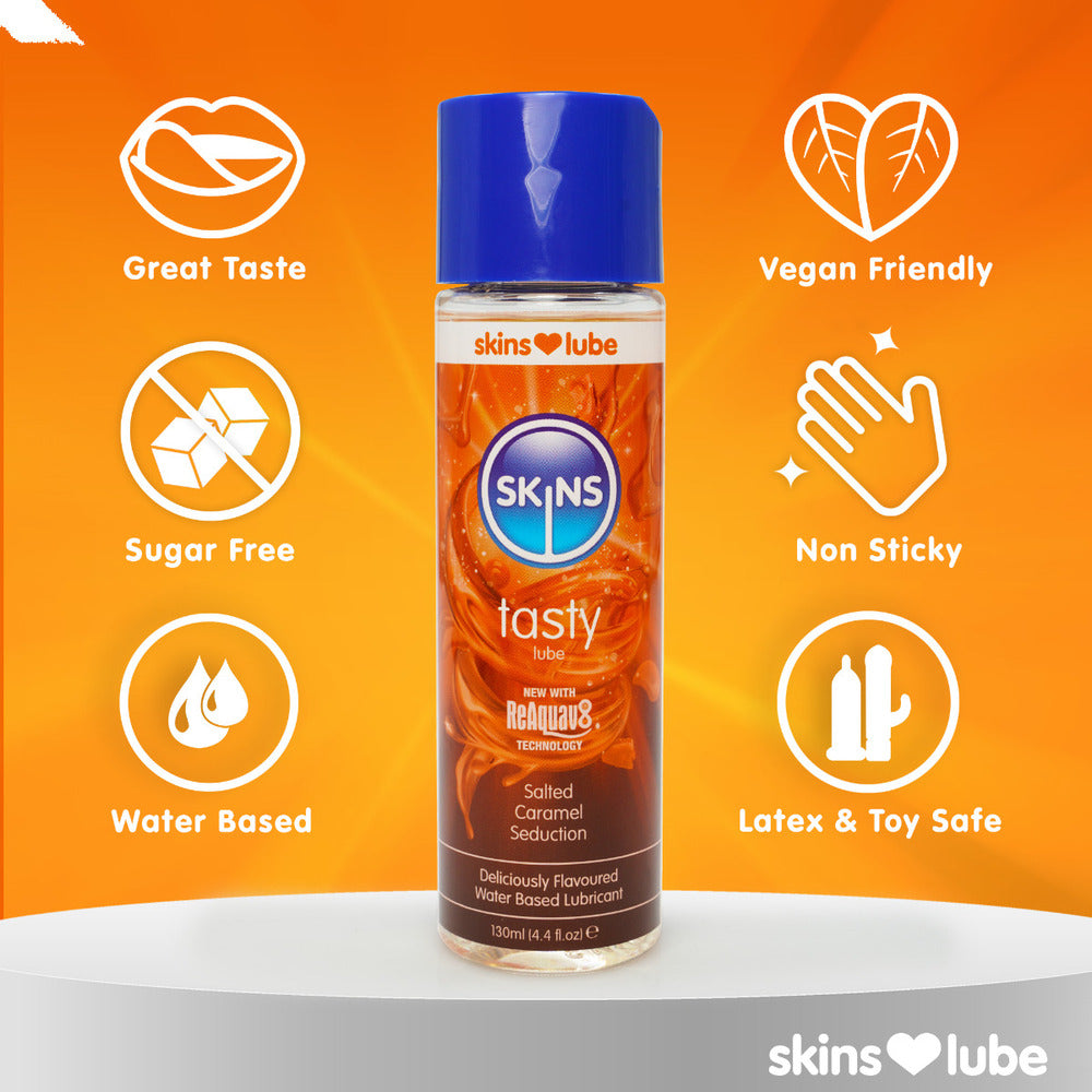 Skins-Salted-Caramel-Seduction-Waterbased-Lubricant-130ml|Back-View|"water-based-lube-ingredients-back-view"