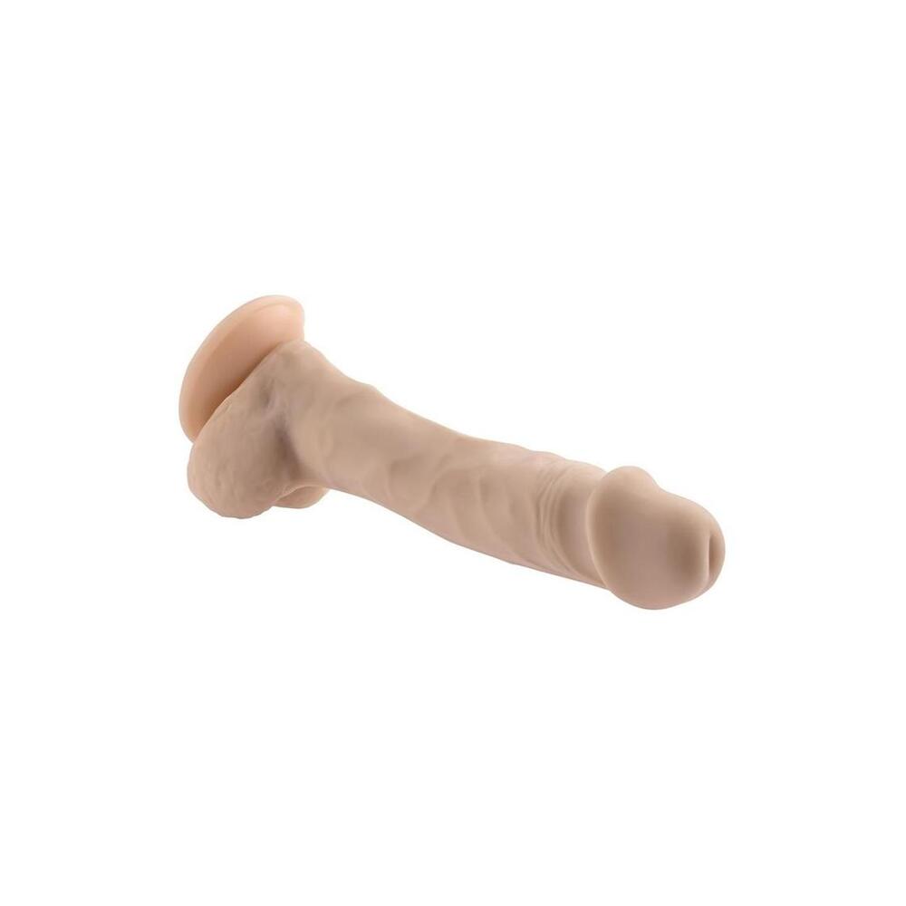 Selopa 6.5 Inch Natural Feel Dildo Flesh Pink|Side View|"flesh detail - side view"