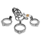 Master Series Chastity Cock Cage|Back View|"lock mechanism-back view adult toys direct"|
