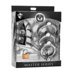Master Series Chastity Cock Cage|Detail View|"cage features-detail view adult toys direct"|