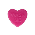 Heart Wash Me Soap Bar|Front View|"heart soap bar - front view"