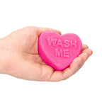 Heart Wash Me Soap Bar|Side View|"heart soap bar - side view"