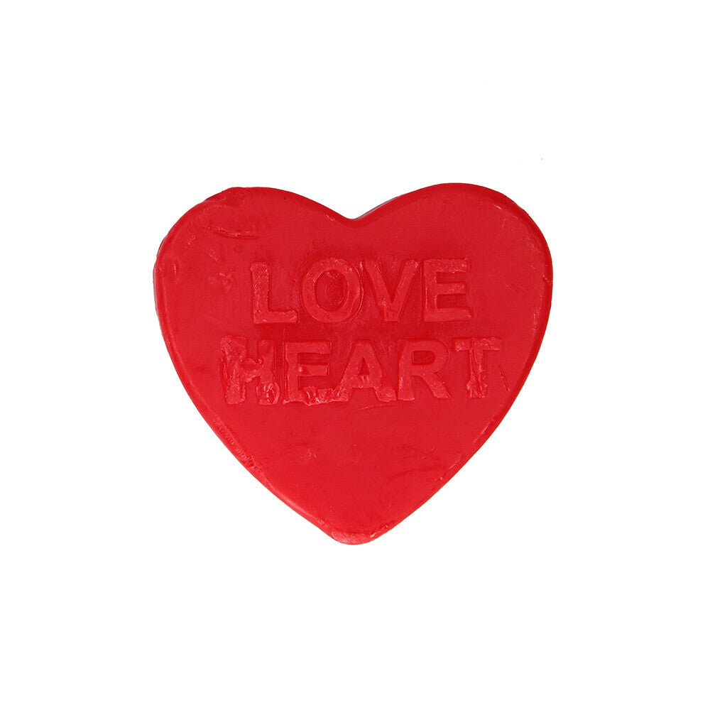 Love Heart Rose Scented Soap Bar|Front View|"rose soap bar - front view"