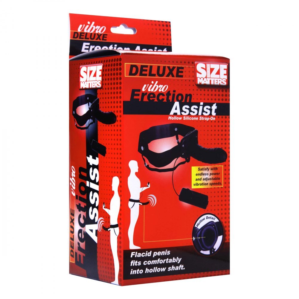 Size Matters Deluxe Vibro Erection Assist Hollow Silicone Strap|Detail View|"surface detail - detail view"