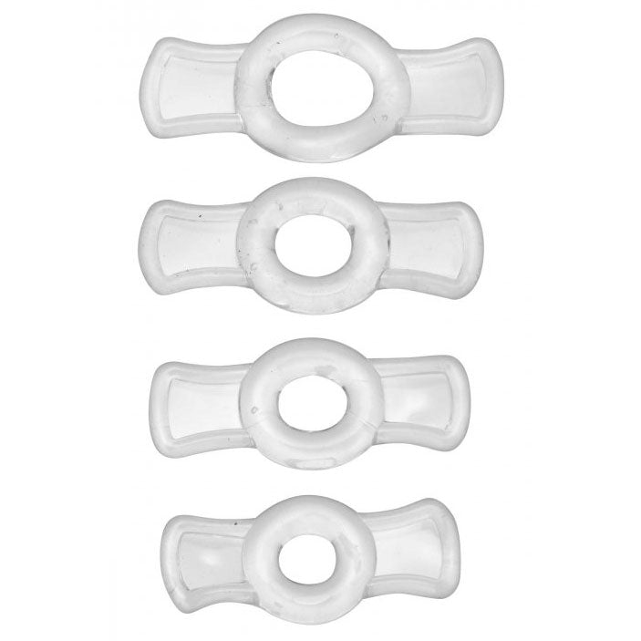 Size Matters Endurance Penis Ring Set|Front View|"endurance design - front view"