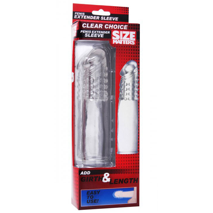 Size Matters Clear Penis Sleeve|Detail View|"surface detail - detail view"