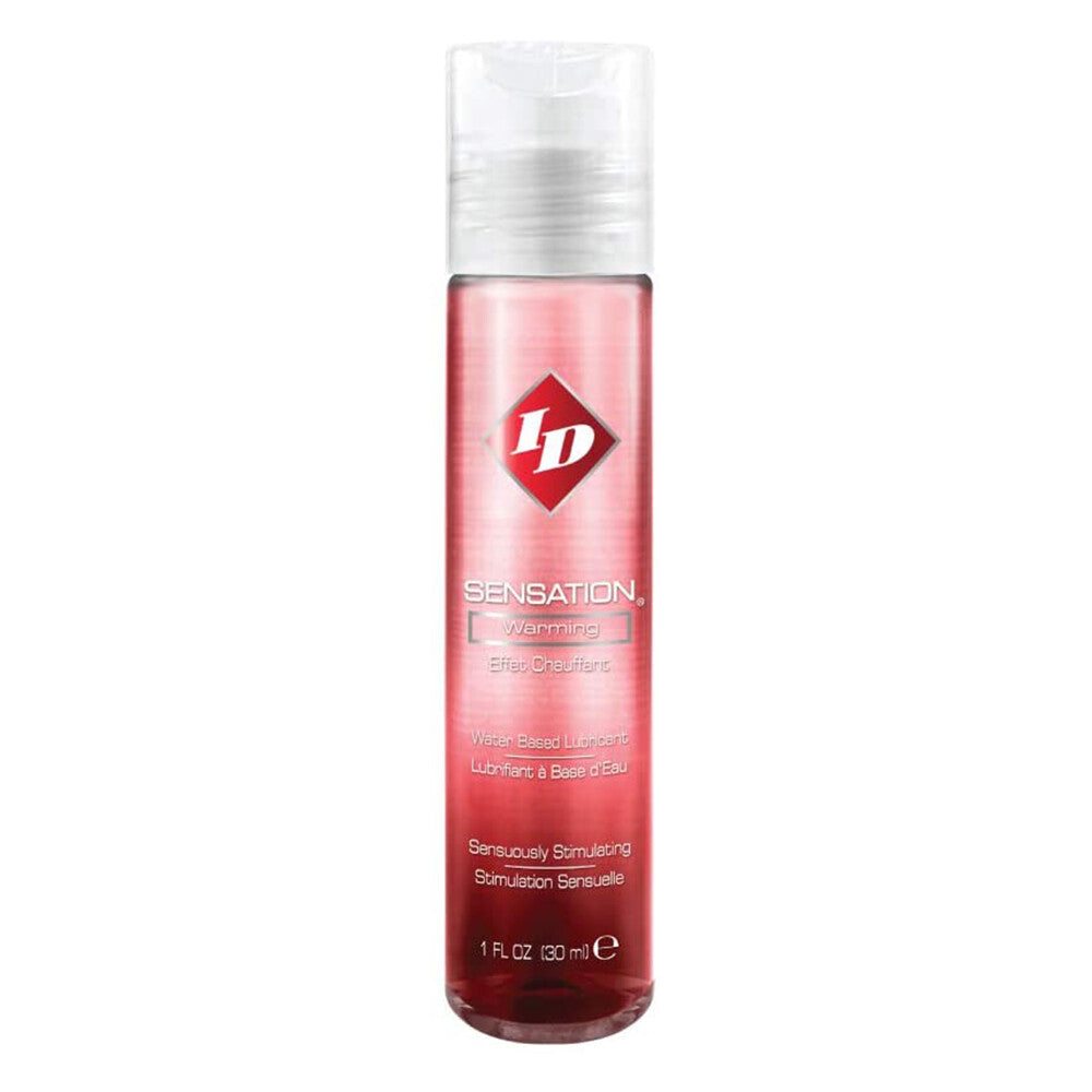 ID Sensation Warming Liquid Lubricant 1 oz|Front View|"warming formula-front view adult toys direct"|