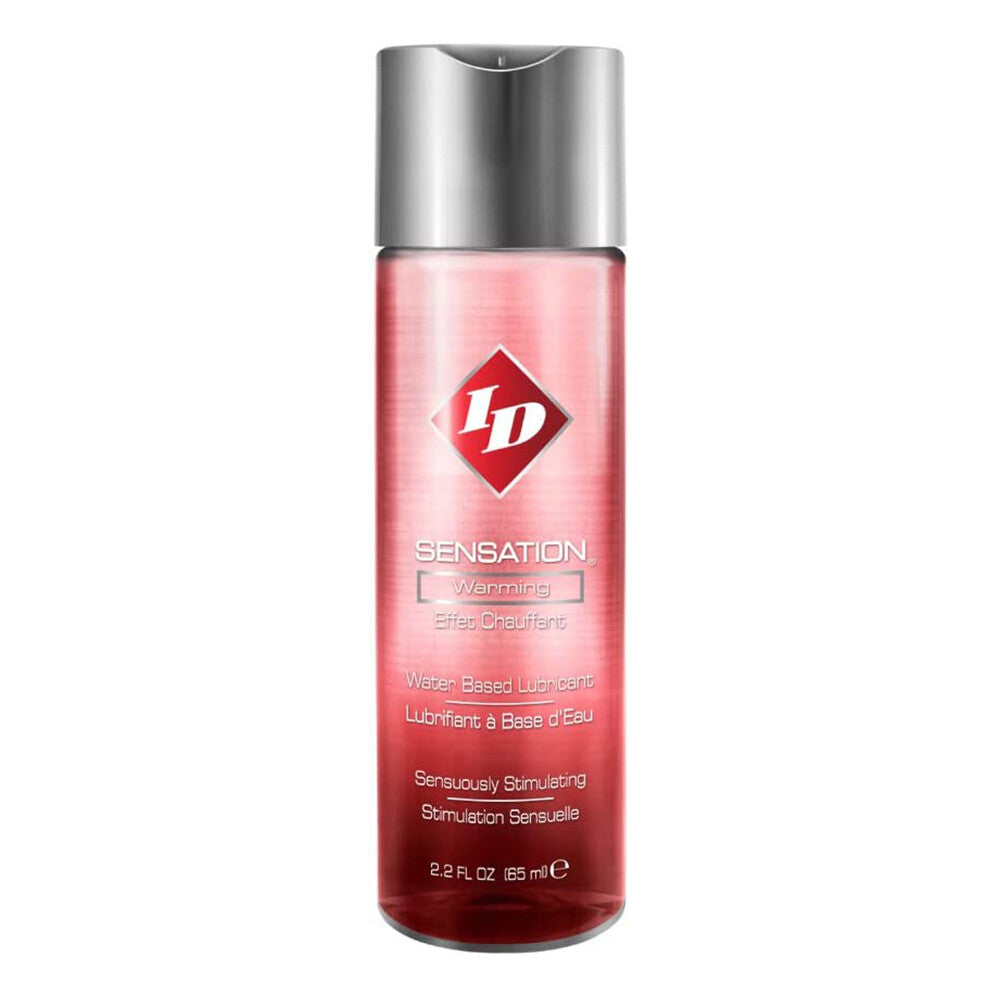ID Sensation Warming Liquid Lubricant 2.2 oz|Front View|"medium warming-front view adult toys direct"|