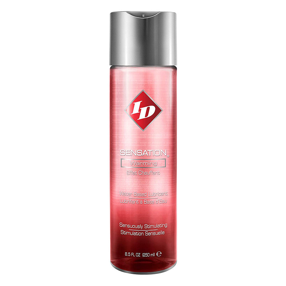 ID Sensation Warming Liquid Lubricant 8.5 oz|Front View|"large warming-front view adult toys direct"|