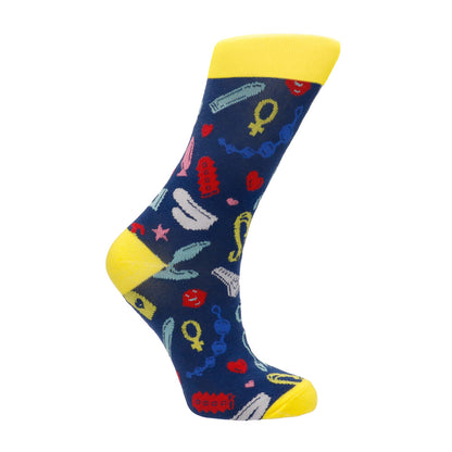 Kinky Minky Sexy Socks Size 36 to 41|Front View|"kinky socks small - front view"