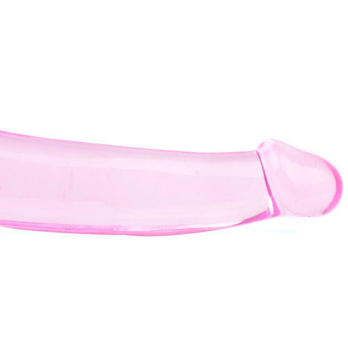 Double Fun Pink Strapless Strap On Dildo|Back View|"quality build - back view"