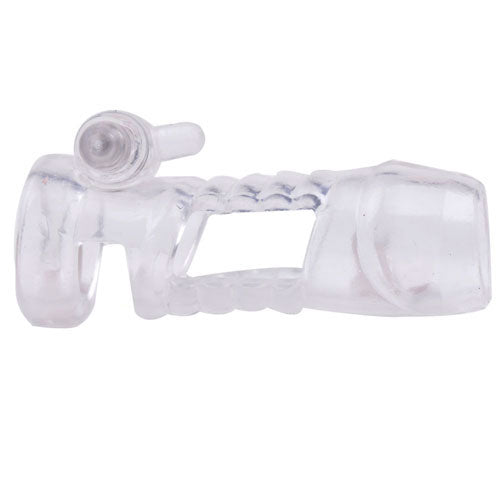 Clear Vibrating Penis Sleeve|Front View|"vibrating design - front view"