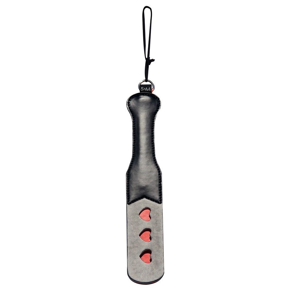 Sex And Mischief Heart Paddle|Side View|"paddle edge-side view adult toys direct"|