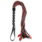 Sportsheets Saffron Braided Flogger|Front View|"braided flogger-front view"|