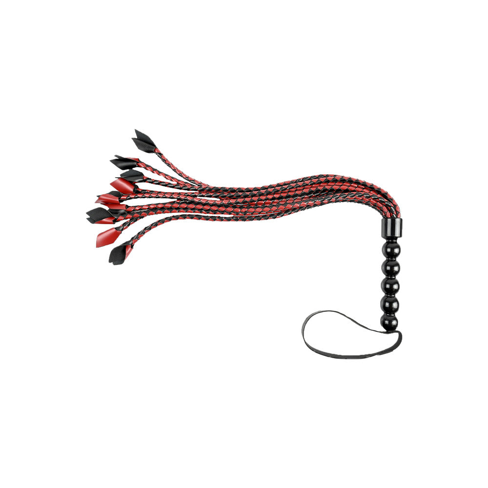 Sportsheets Saffron Braided Flogger|Side View|"braid details-side view"|