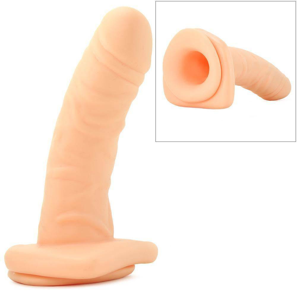 SportSheets Everlaster Stud Hollow Strap On|Side View|"hollow detail - side view"