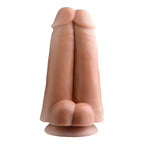 XR Tom Of Finland Dual Dicks Dildo|Front View|"dual dicks dildo - front view"