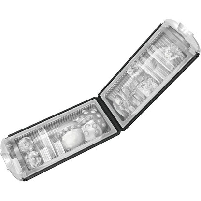 Tenga Flip Hole Black Masturbator|Side View|"hole detail - side view"