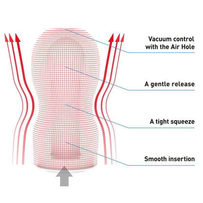 Tenga Original Vacuum Cup Gentle Masturbator|Back View|"quality build - back view"
