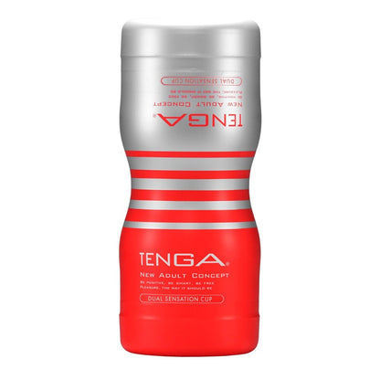 Tenga Dual Sensation Cup Masturbator|Front View|"dual design - front view"