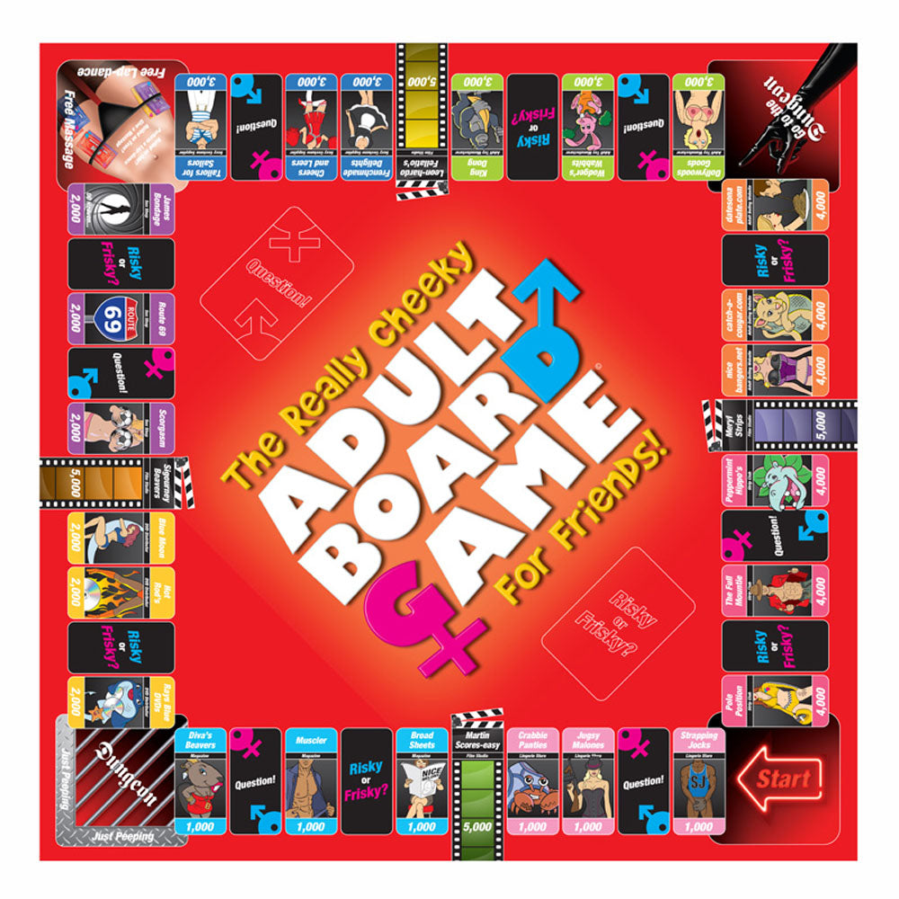 The Really Cheeky Adult Board Game For Friends|Side View|"adult party game - side view"
