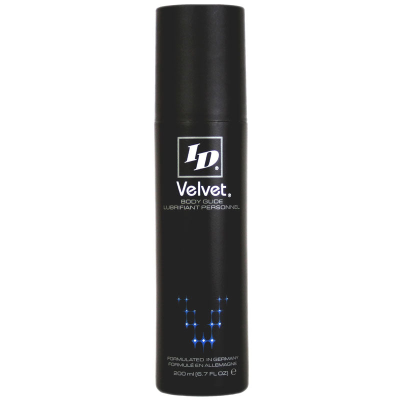 ID Velvet 6.7oz Lubricant|Front View|"large velvet-front view adult toys direct"|