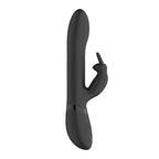 Vive-Amoris-Black-Rabbit-Vibrator-With-Stimulating-Beads|Front View|"black rabbit vibrator-front view"