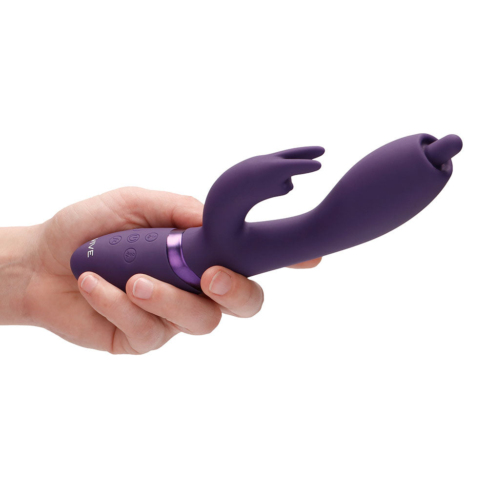 Vive-Nilo-Purple-Pinpoint-Rotating-G-Spot-Rabbit|Side View|"rotating design-side view"