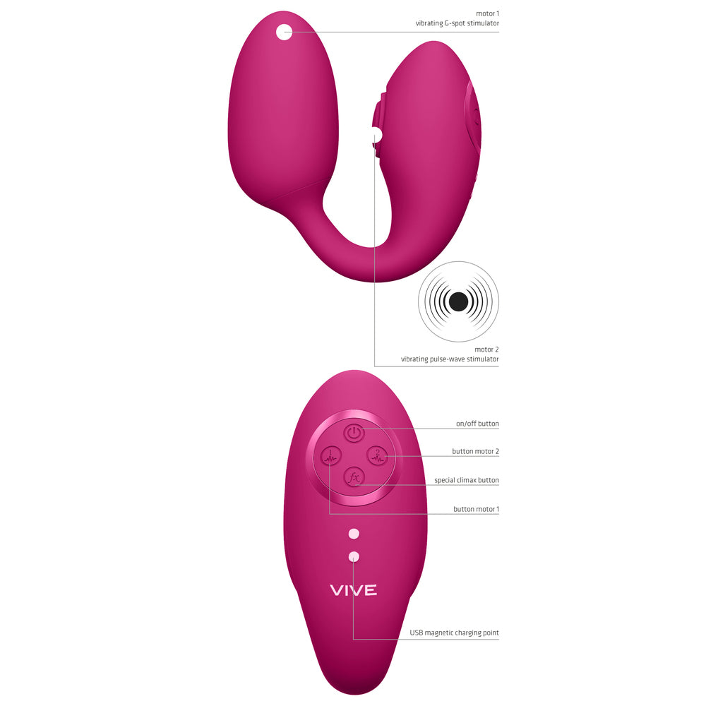 Vive-Aika-Pulse-Wave-And-Vibrating-Love-Egg-Pink|Side View|"pulse wave design-side view"