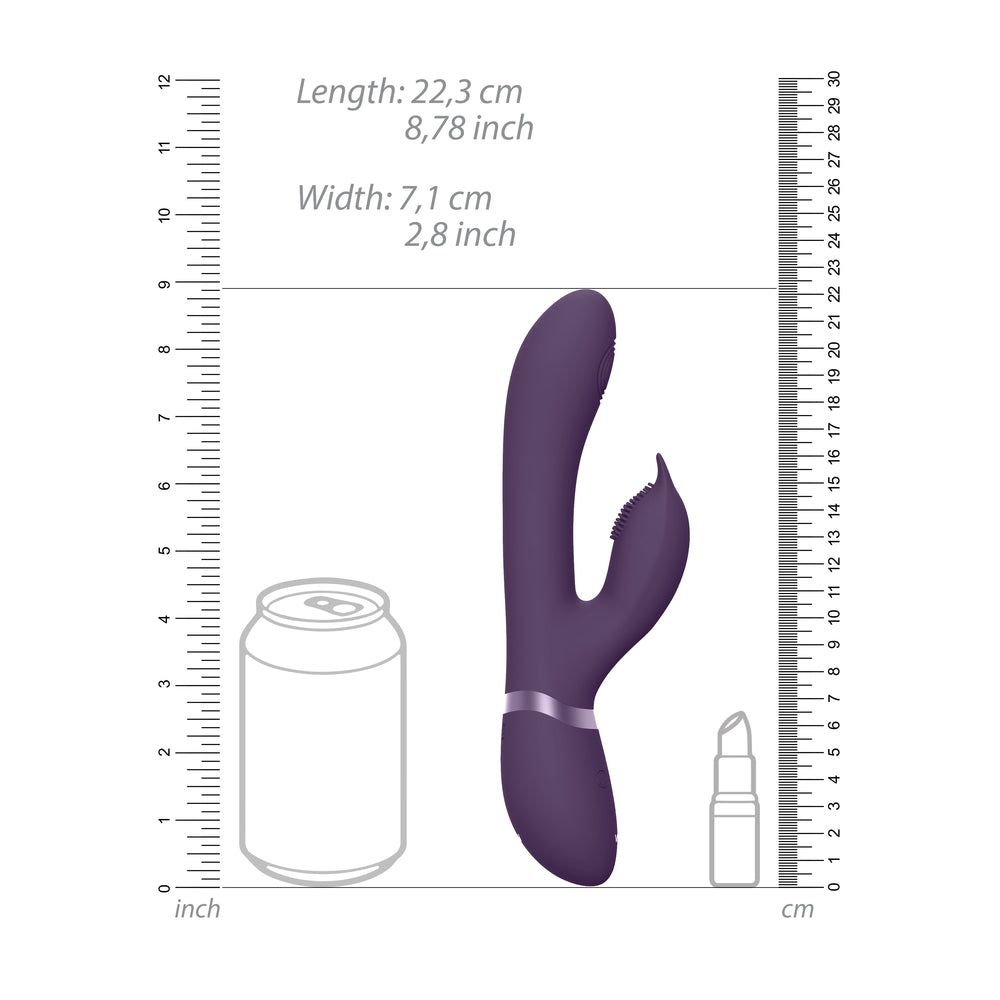 Vive Aimi Pulse Wave And Vibrate G Spot Vibrator Purple|Side View|"Premium pleasure device - side view"