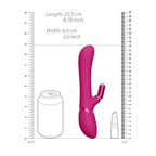 Vive Chou Double Action Interchangeable Rabbit Vibrator Pink|Detail View|"Interchangeable tips - detail view"