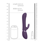 Vive Etsu Interchangeable Rabbit Vibrator Purple|Detail View|"Interchangeable tips - detail view"