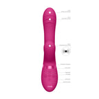 Vive Tani Finger Motion With Pulse Wave Vibrator Pink|Side View|"Premium pleasure device - side view"