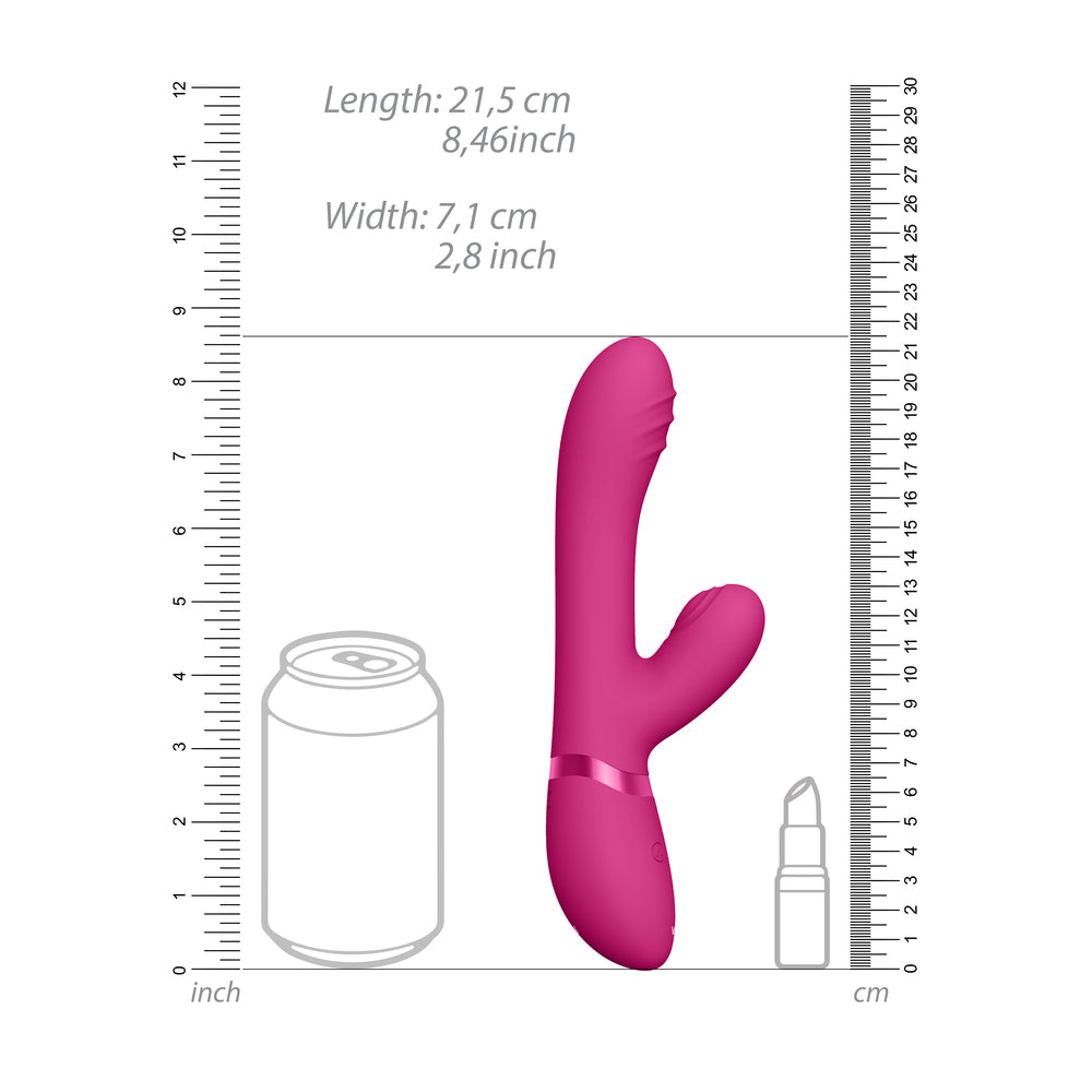 Vive Tani Finger Motion With Pulse Wave Vibrator Pink|Detail View|"Wave motion controls - detail view"