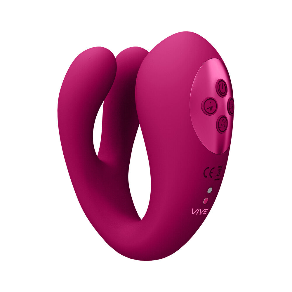 Vive Yoko Triple Action Vibe with Clit Pulse Waves|Front View|"Triple action vibrator - front view"