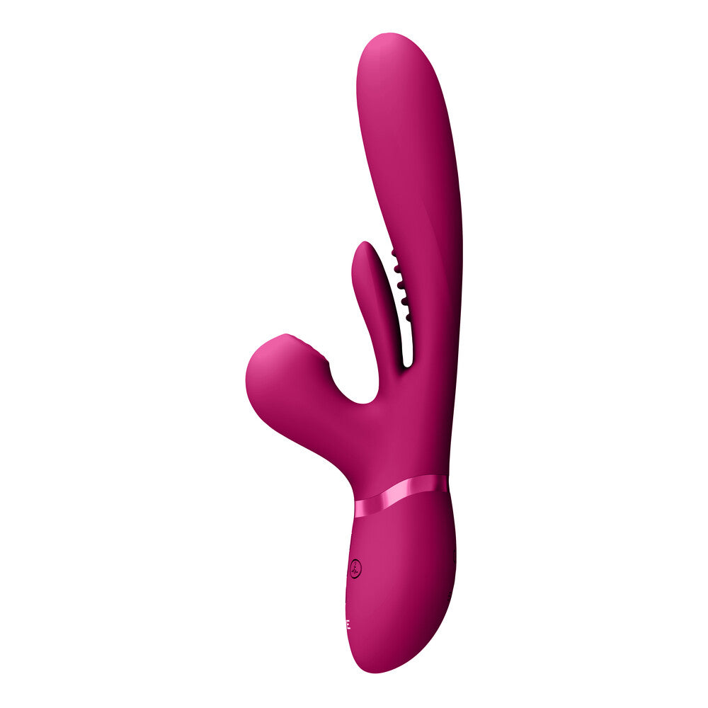 Vive Kura Triple Action Stimulator|Front View|"Triple stimulation vibrator - front view"