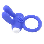 Cock Ring With Rabbit Ears Blue|Side View|"blue detail - side view"