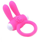 Cock Ring With Rabbit Ears Pink|Front View|"ears design - front view"