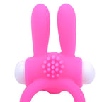 Cock Ring With Rabbit Ears Pink|Back View|"quality build - back view"