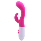 Silicone-Dual-Motors-GSpot-Vibrator-Pink|Front View|"pink dual motor vibrator-front view"
