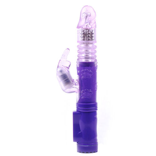 Rabbit-Vibrator-With-Thrusting-Motion-Purple|Front View|"thrusting rabbit-front view"