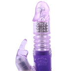 Rabbit-Vibrator-With-Thrusting-Motion-Purple|Side View|"motion design-side view"