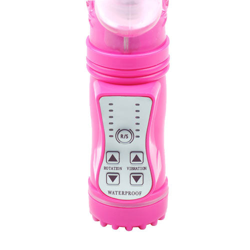 Pink-Rabbit-Vibrator-With-Thrusting-Motion|Detail View|"control features-detail view"