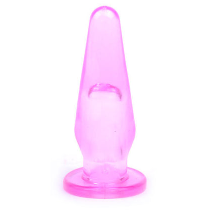 Mini Butt Plug With Finger Hole Pink|Front View|"pink finger hole plug-front view"|