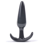 Small Tapered Black Anal Plug|Front View|"small tapered plug-front view"|