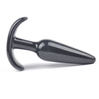 Small Tapered Black Anal Plug|Side View|"tapered design-side view"|