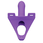 Zoro Silicone Strap on System With Waistbands Purple 5.5 Inch|Back View|"quality build - back view"