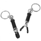 Master Series Bondage Ring Barrel Nipple Clamps|Side View|"barrel details-side view"|