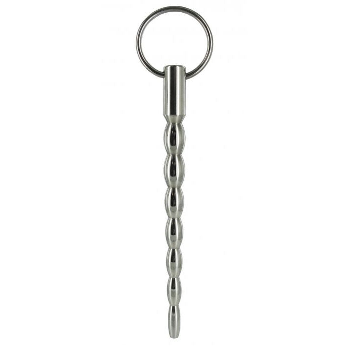 Master Series Mortal Coil Urethral Sound|Front View|"premium coiled urethral sound steel-front view adult toys direct"|